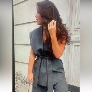 Zara Waistcoat Vest with Belt
